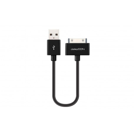DeleyCON 30Pin Dock-USB Kabel 15cm, schwarz
