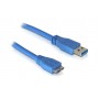 USB3.0 Kabel, 3.0m, A-Micro-B, Blau