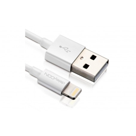 DeleyCON Lightning-USB Kabel 50cm, weiss