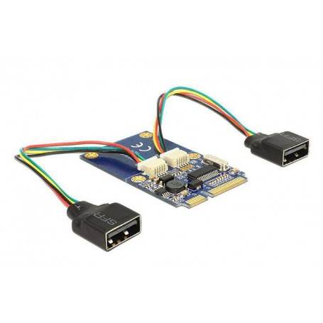 Delock Mini-PCI-Express zu 2x USB Adapter
