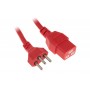 Netzkabel T23 - C19, rot