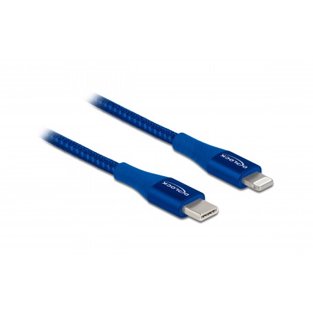 Delock USB Type-C zu Lightning, 0.5m, Blau