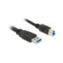 Delock USB3.0 Kabel, 2m, A-B, Schwarz